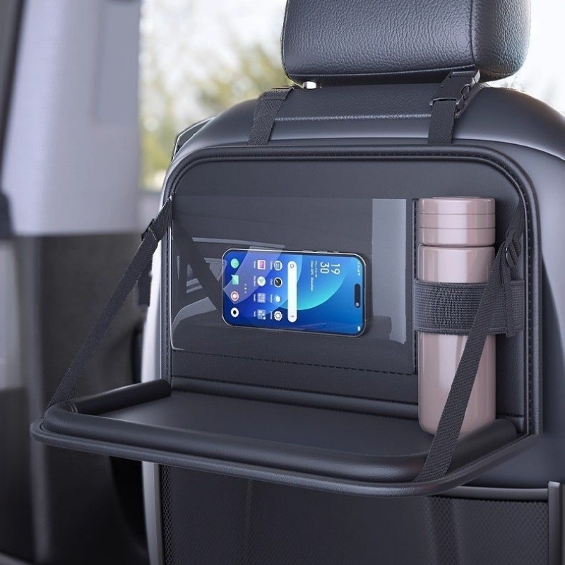 Tablet And Accessories Bag - 차량 시트백 오거나이저 접이식 테이블 트레이
