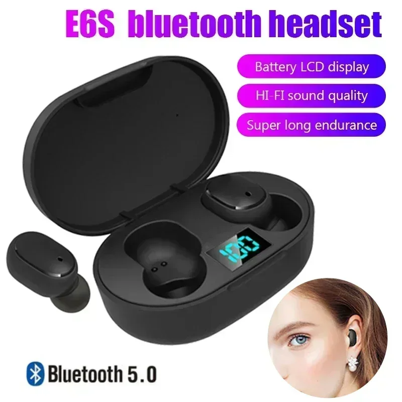 새로운 TWS E6S 무선 블루투스 무선 헤드셋(마이크 - Wired Earphone Lightning 리뷰 및 가격