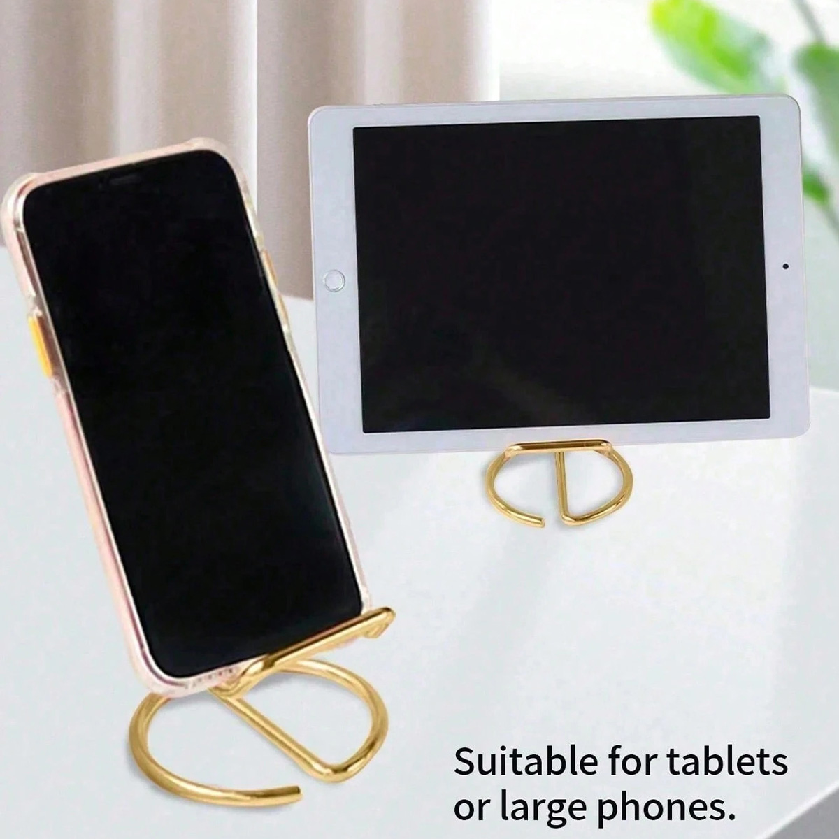책상용 휴대용 휴대폰 스탠드 간단한 금속 명함 홀더 범 - Tablet Phone Accessories 리뷰 및 가격