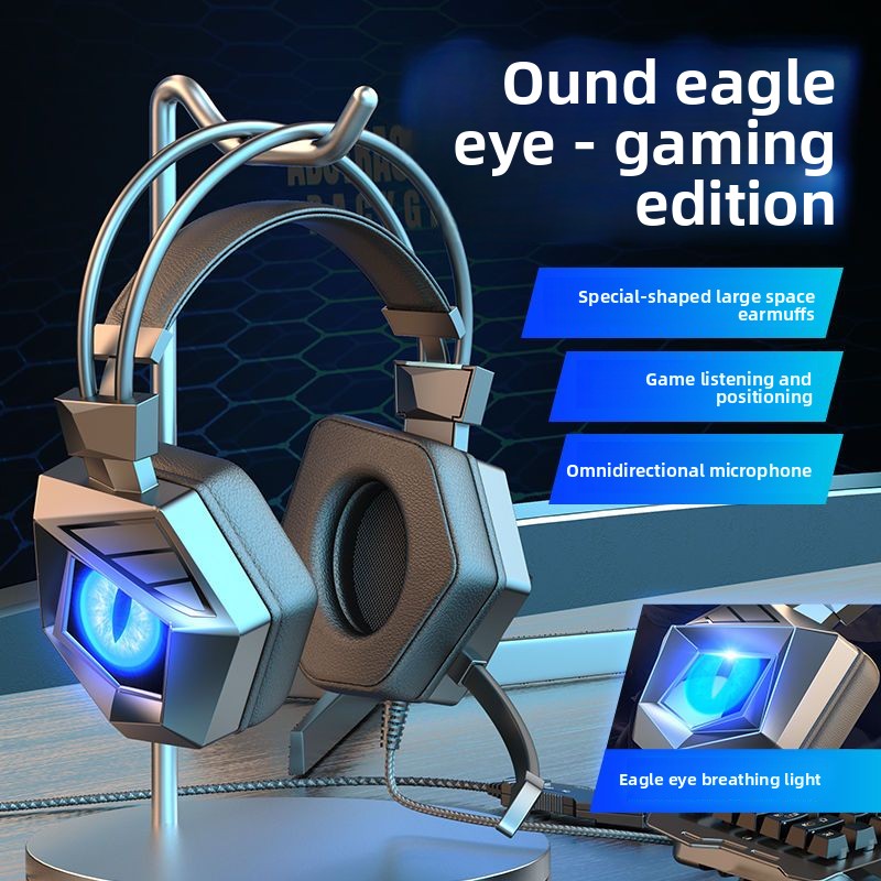 맞춤형 오버이어 유선 헤드폰 (PC 게임, e스포츠,  - Wired Earphone Lightning 리뷰 및 가격