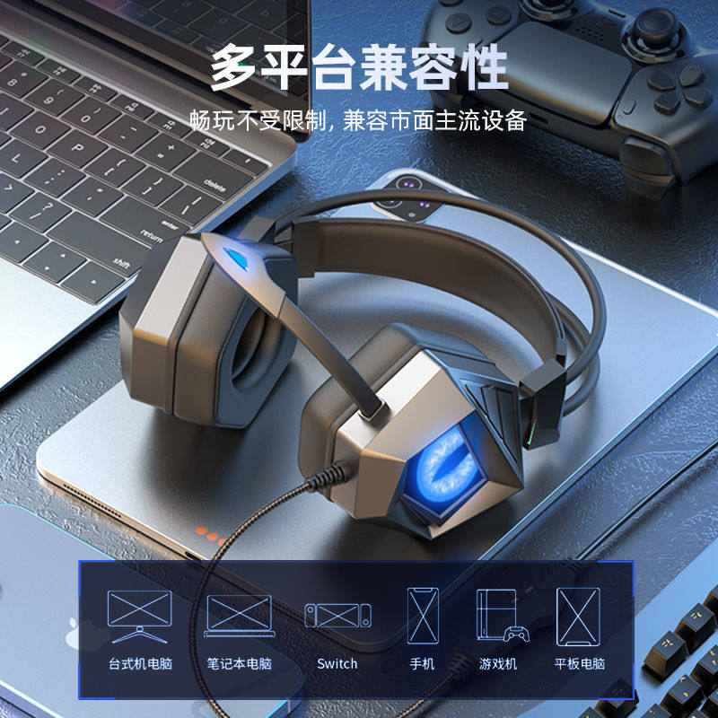 맞춤형 오버이어 유선 헤드폰 (PC 게임, e스포츠,  - Wired Earphone Lightning 리뷰 및 가격