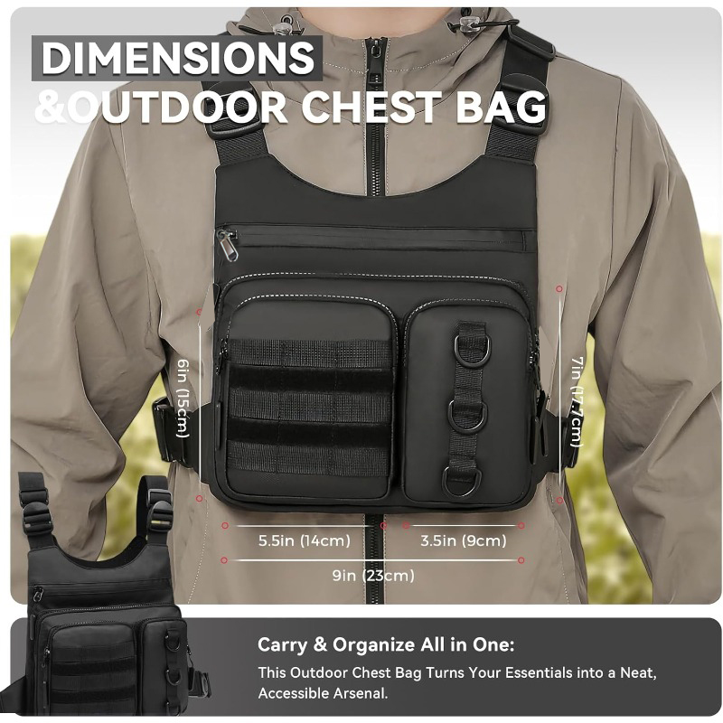 가슴가방 - 가볍고 대용량 조끼형 가방, 일상 휴대에  - Tablet And Accessories Bag 리뷰 및 가격