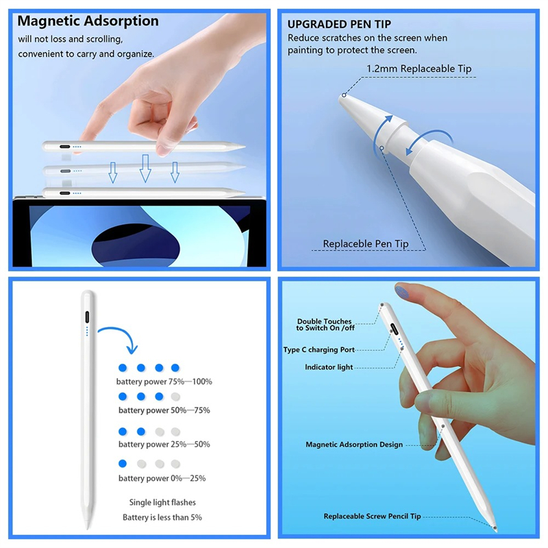 Apple iPad 용 스타일러스 펜 iPad 연필 액 - Pen Tablet Accessories 리뷰 및 가격