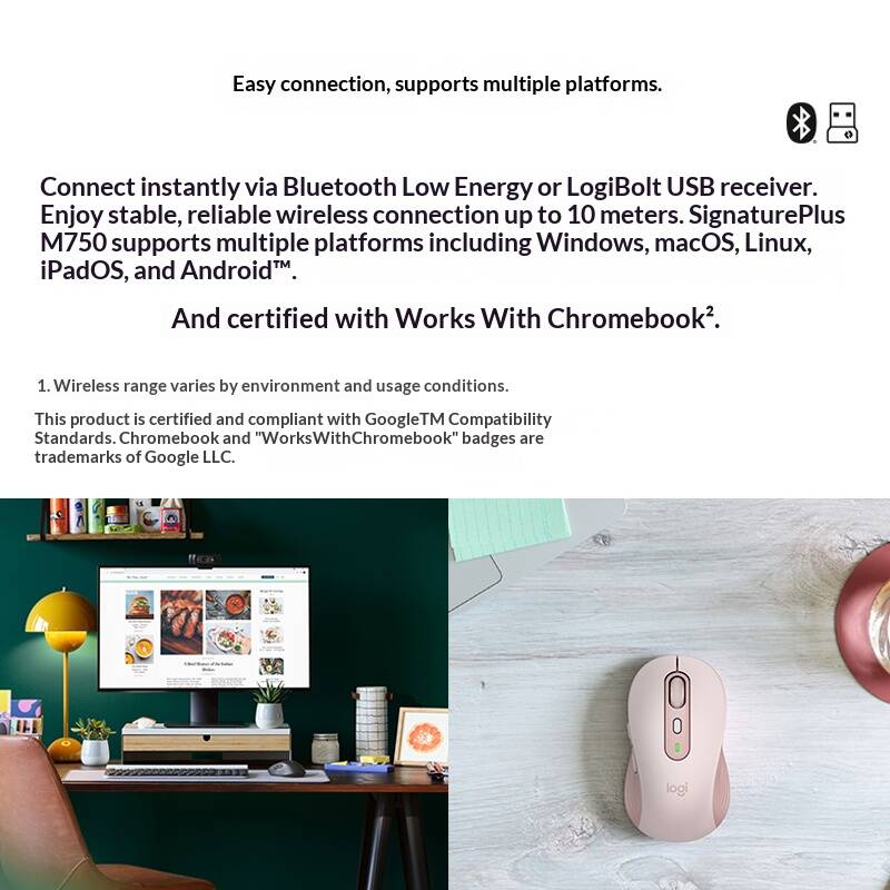 M750 블루투스 무소음 마우스 조용한 클릭 스마트휠  - Logitech Tablet Accessories 리뷰 및 가격